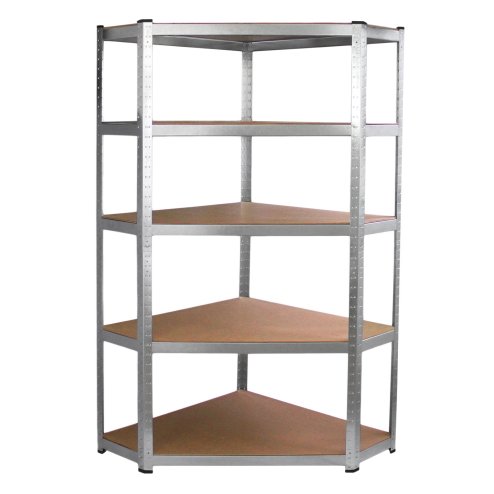 2 x 90cm Heavy Duty Racking & 1 x Corner Unit / Garage Galvanised Steel Shelving