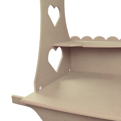 KuKoo Mini Candy Cart, Wedding Favours Sweet Stall Birthday Christening, MDF Table Wood Stand