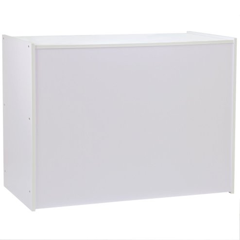 Retail Shop Counter Till Block Product Showcase Display Storage Cabinet Shelves White - A1200