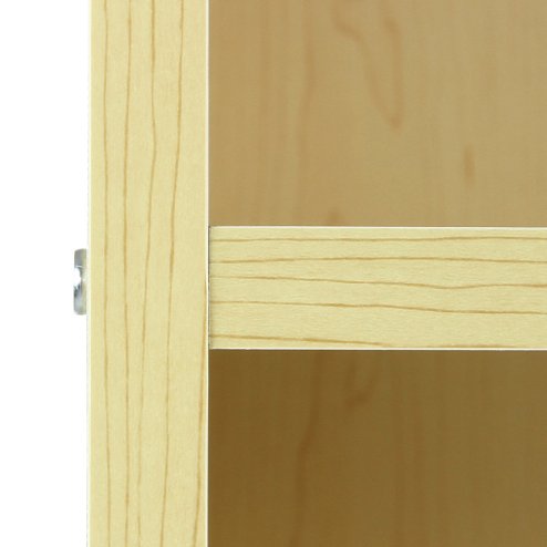 MonsterShop Zennith Shop Counter Cabinets & Retail Display Glass Showcase Set, Maple, Melamine MDF