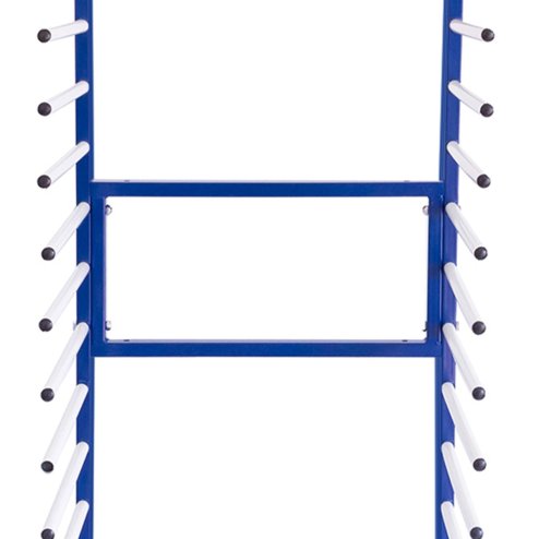 Combi Spray Drying Rack Trolley 2 Way Connector Joining Kit Extender Blue Powder Coated Steel Workshop Industrial Spray Paint Shop DIY 4 x FREE Hand Bolts