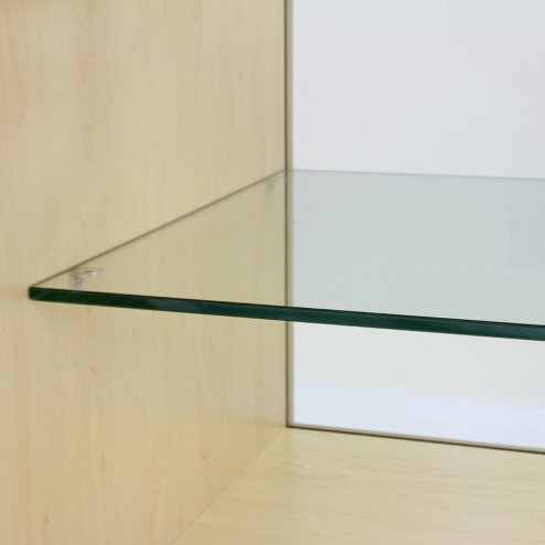 MonsterShop Gemini Retail Display Shop Counters Set & Glass Showcase Cabinet Units, Maple