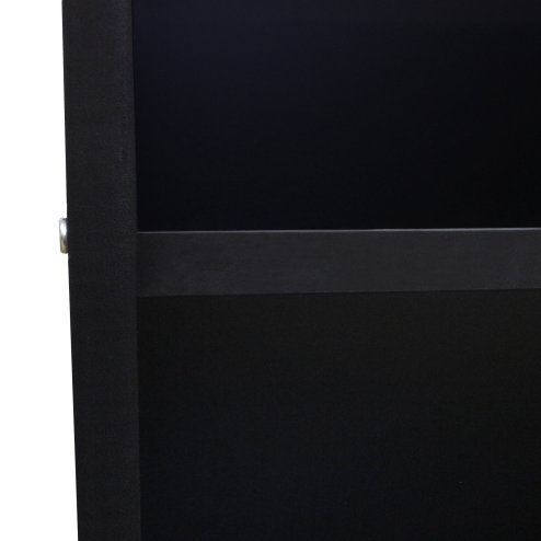 Retail Shop Counter Till Block Product Showcase Display Storage Cabinet Shelves Black - A1200