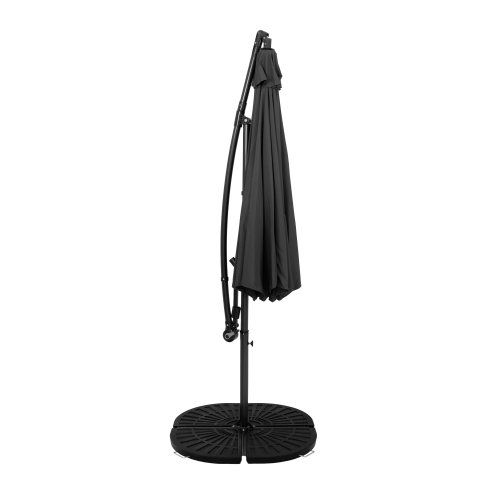 Cantilever Parasol 3m With Full Fan Base - Grey