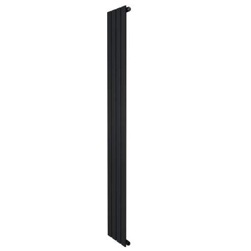 Flat Single Column Radiator - 1800 x 280mm - Black