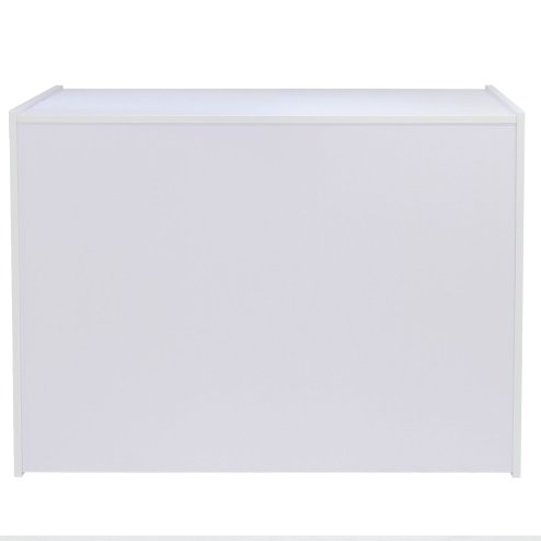Retail Shop Counter Till Block Product Showcase Display Storage Cabinet Shelves White - A1200
