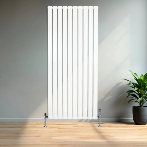 Flat Single Column Radiator - 1600 x 700mm - White