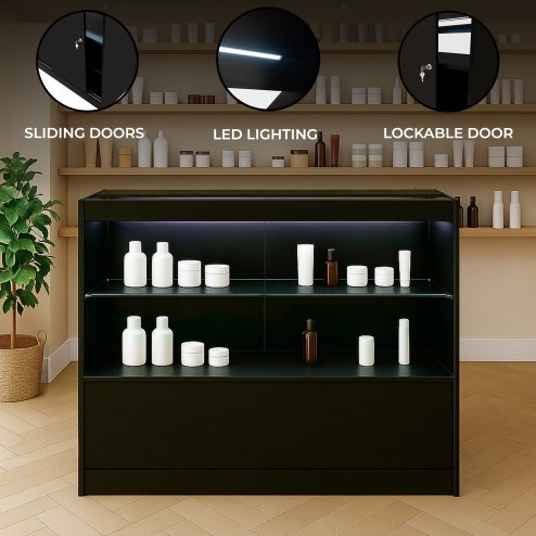 LED Retail Shop Counter C1200 - Black