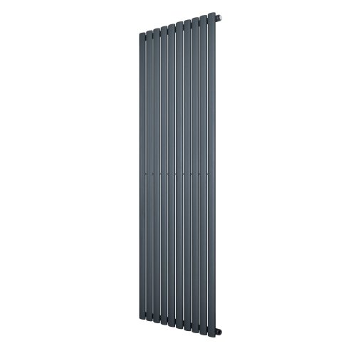 Oval Single Column Radiator - 1800 x 600mm - Anthracite Grey
