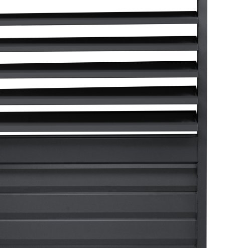 Anthracite Aluminium Pergola With 2 x Shutter Panels - 3m x 4m