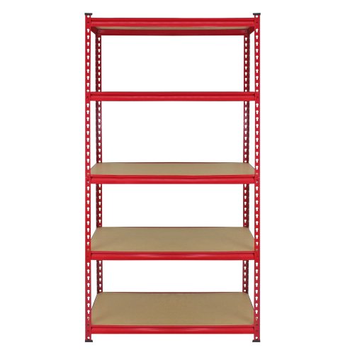 Monster Racking Z-Rax Heavy Duty Garage Storage Shelving, 360kg/shelf, 90cm x 183cm x 45cm, Red