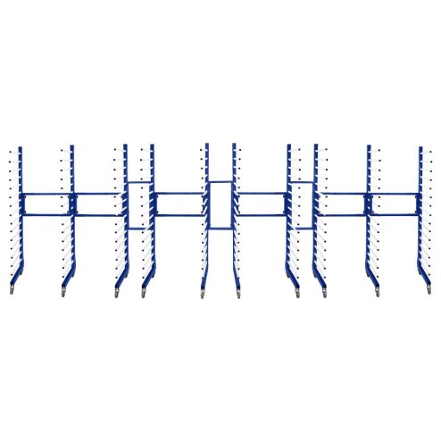 5 Spray Drying Rack Trolleys Bundle 15 Layers, 25kg Capacity per Layer, 4 x 2-Way Connectors, Adjustable Width, Heavy-Duty Castor Wheels, Powder-Coated Steel Design