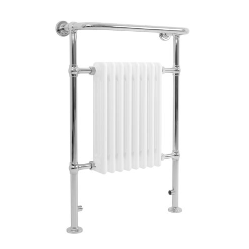 Traditional Heated Towel Rail Radiator - 950mm x 660mm - White