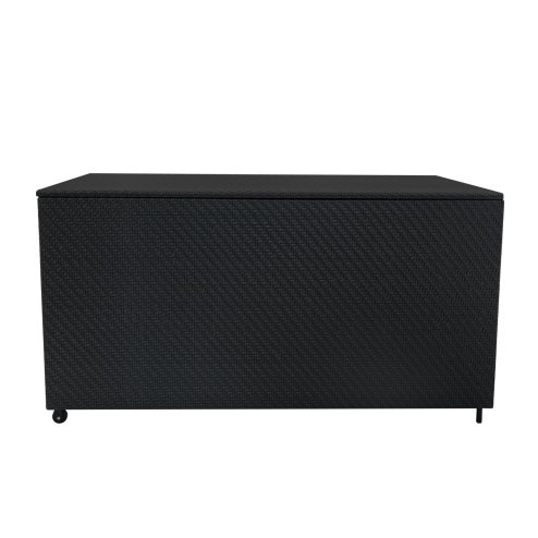 Rattan Cushion Storage Box 700L - Black