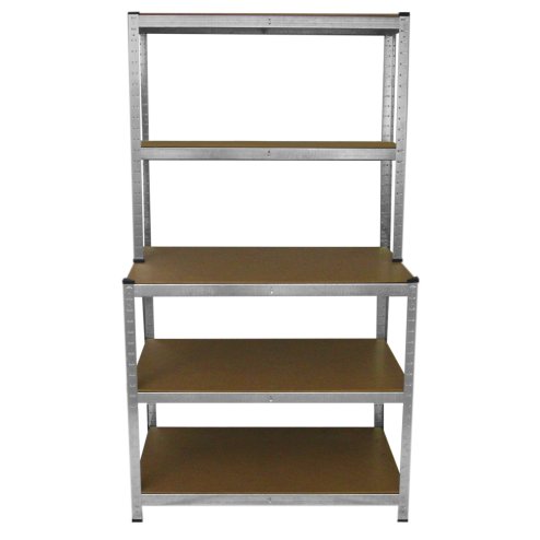 Workbench Table Boltless Worktable Galvanised Metal Shelving Storage Racking Massive 900kg Capacity Heavy Duty With FREE Rubber Mallet