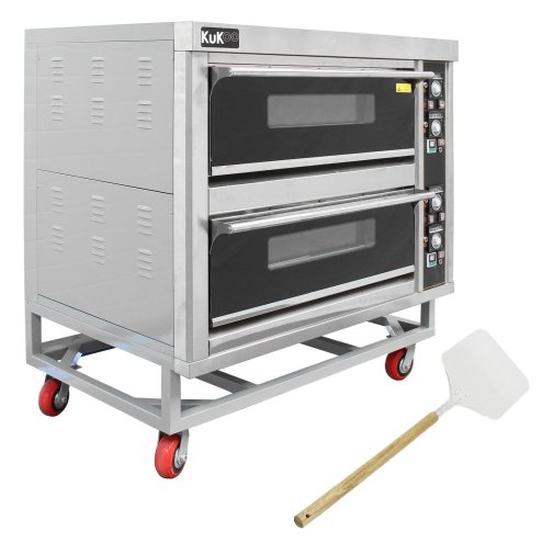 KuKoo Commercial Baking & Pizza Oven, Large Twin Deck Stone Base, Electric Single / Three Phase