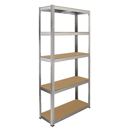 Garage Racking Bundle 4 x 90cm Heavy Duty Racks & 1 x Corner Unit / Galvanised Steel Storage Shelving Warehouse Shed Heavy Duty Rack