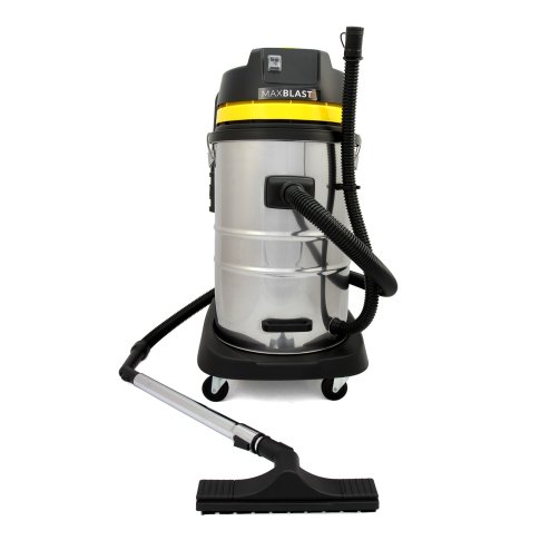 MAXBLAST Industrial Wet & Dry Vacuum Cleaner & Attachments, Powerful 1400W, 60 Litre, Stainess Steel