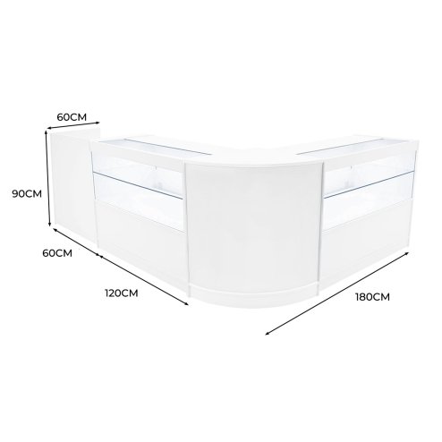 Phoenix LED Shop Counter Set CM60, TB60 & 2 x C1200 - White