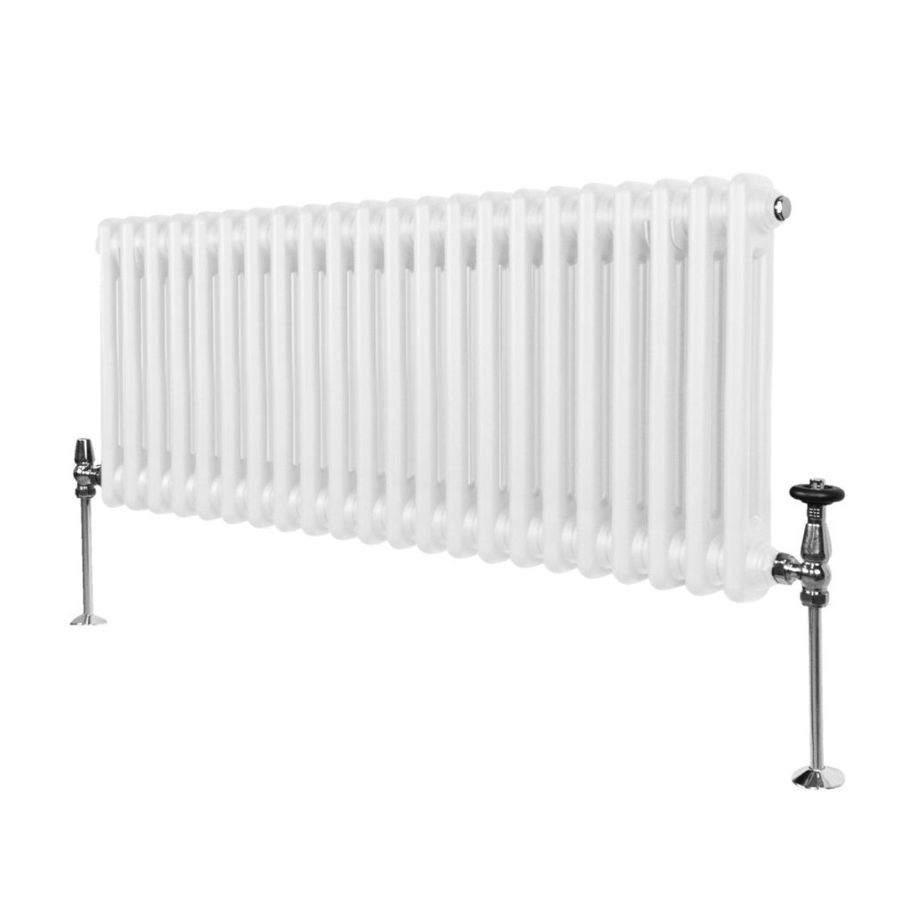 Premium Traditional 2 Column Radiator 300mm x 1012mm - Gloss White: Yavolo