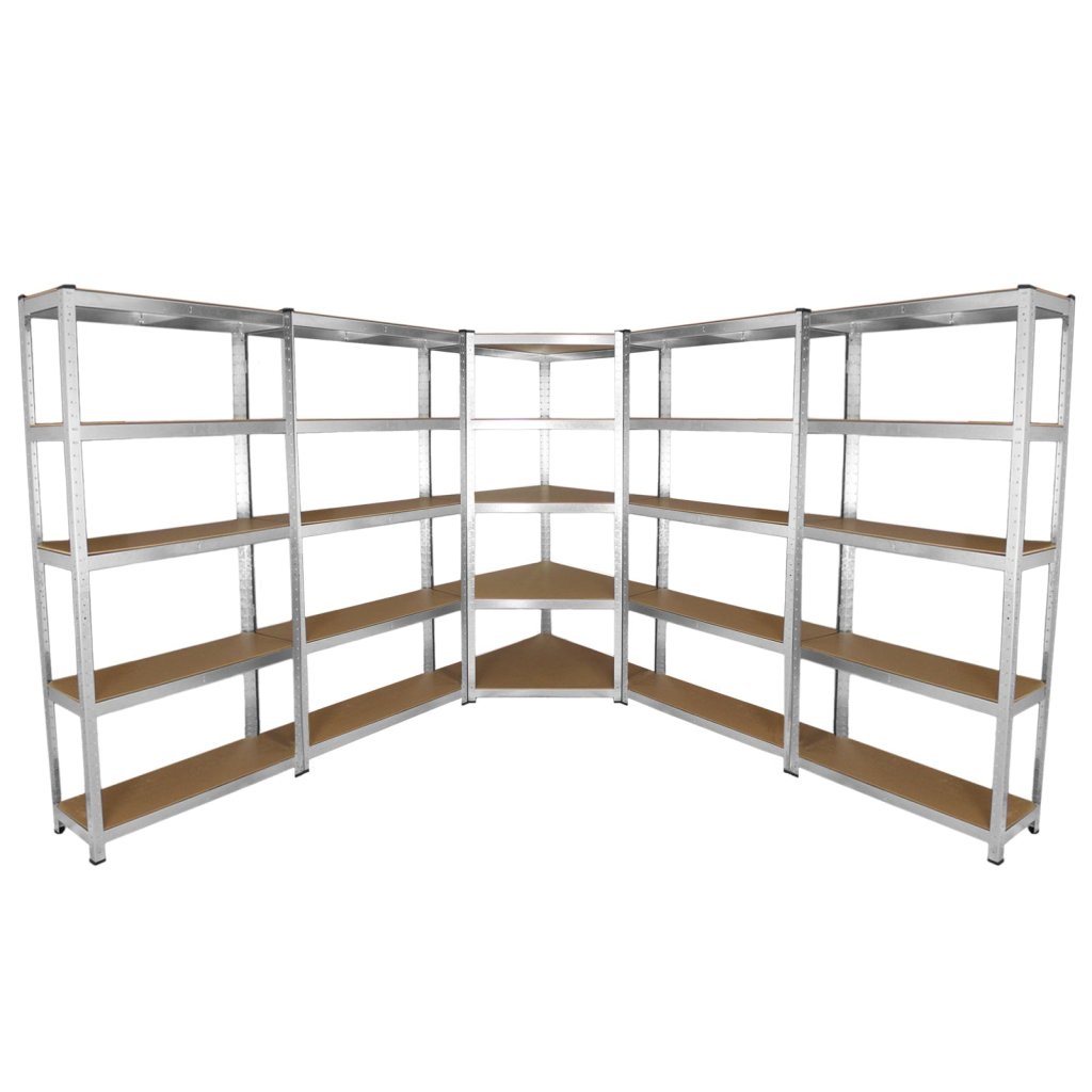 Garage Racking Bundle with 4 Heavy Duty Racks & Corner Unit: Yavolo