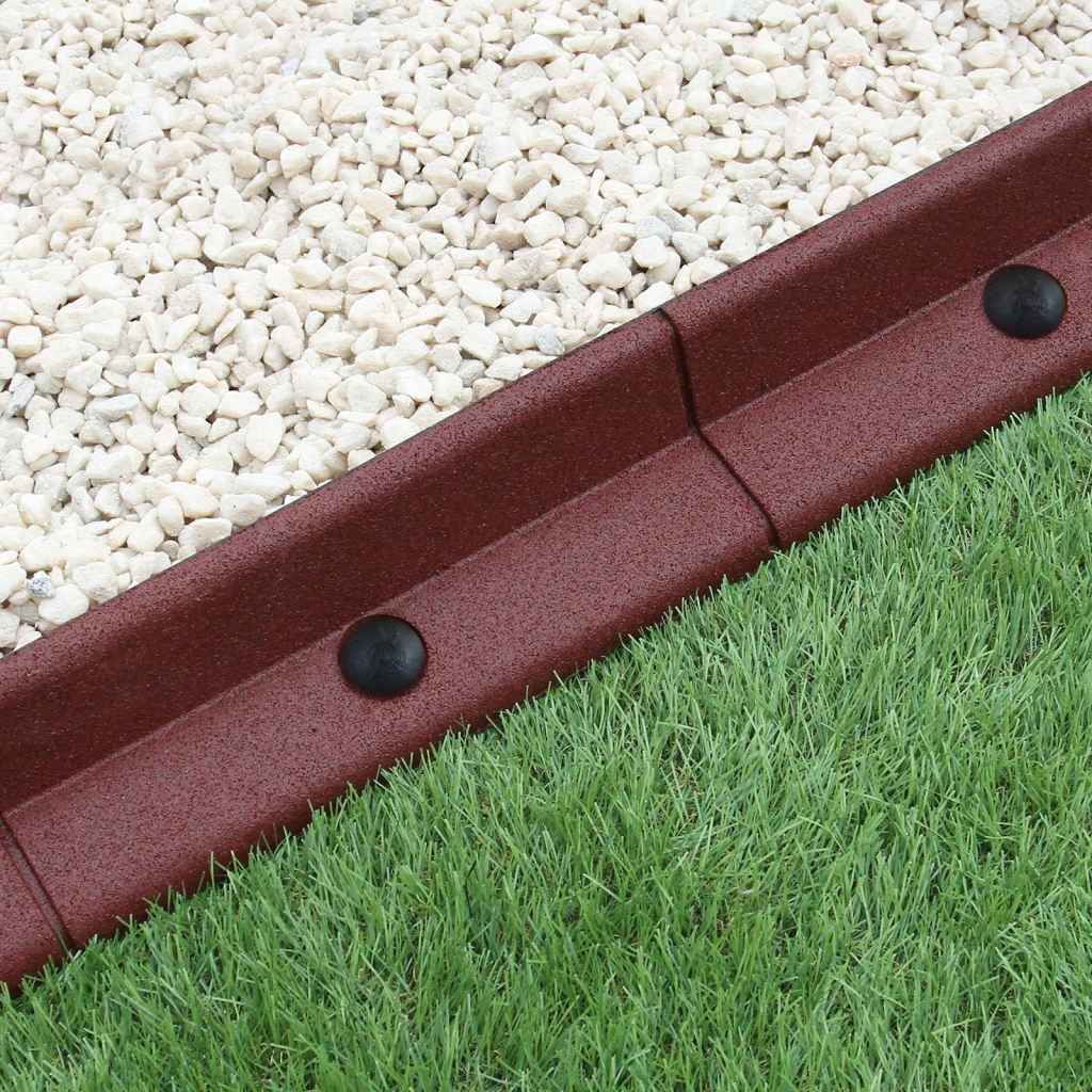 Turf Border Flexible Rubber Lawn Edging - Terracotta | Pack of 50 x 1.2m: Yavolo