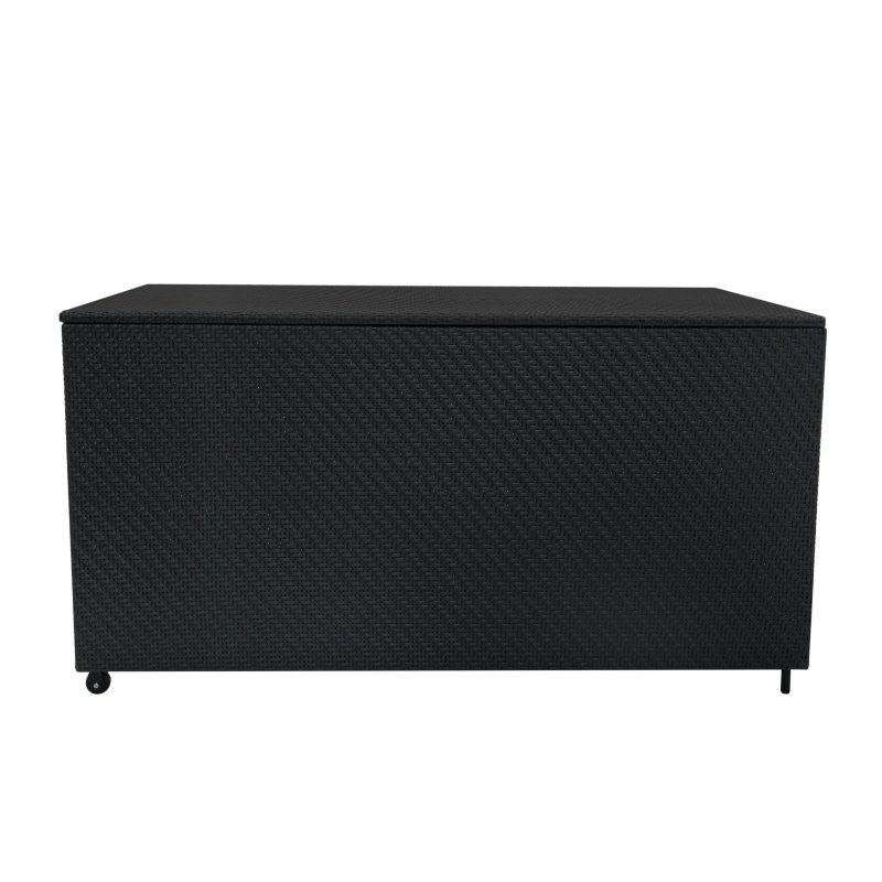 Rattan Modular 6 Piece Furniture Set & 700L Storage Box – Black