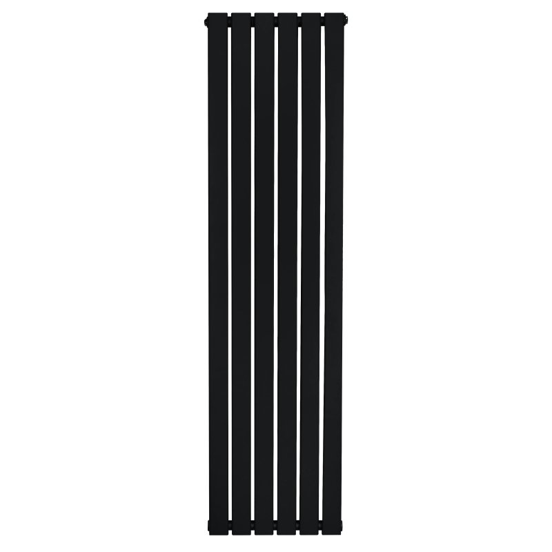 Flat Single Column Radiator - 1600 x 420mm - Black