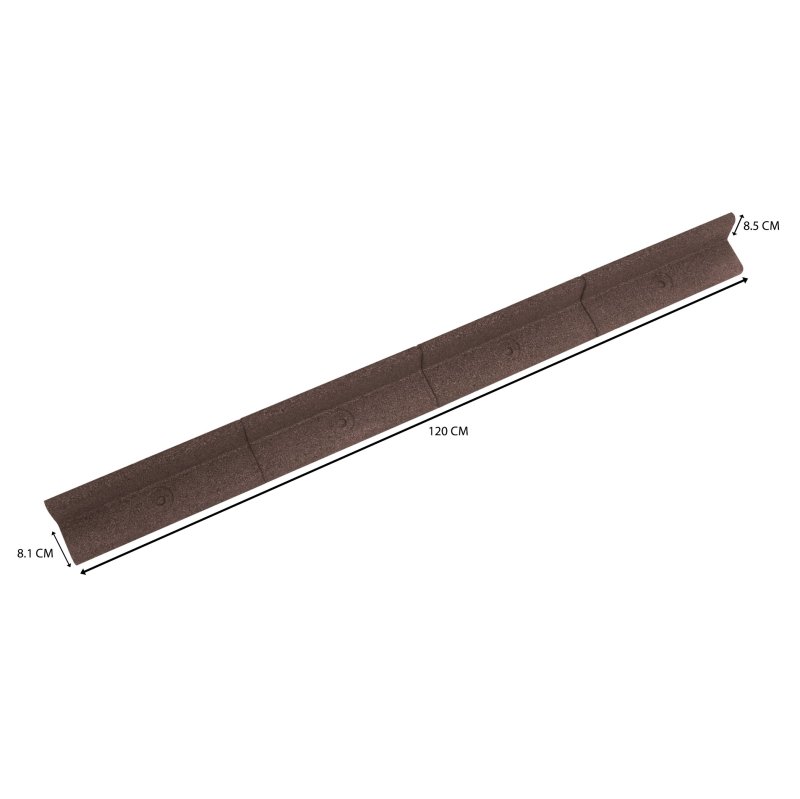Flexible Lawn Edging 40 x 1.2m With Mallet - Brown