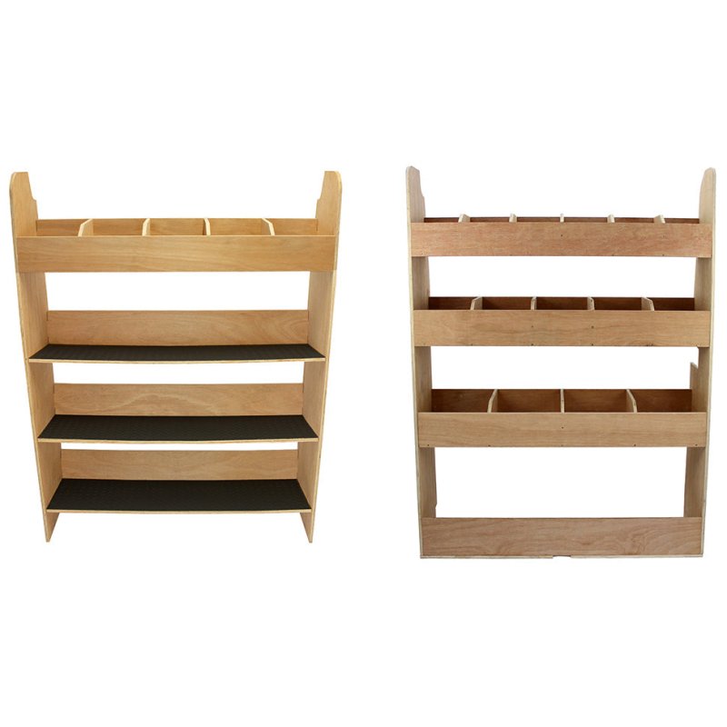 Van Racking Ford Transit Custom & Toolbox Storage Units SWB LWB 12mm Thick Plywood Rack Shelving Tool Organiser Driver & Passenger Side RHD LHD 136cm H x 102cm W x 30cm D FREE Non-Slip Rubber Mats