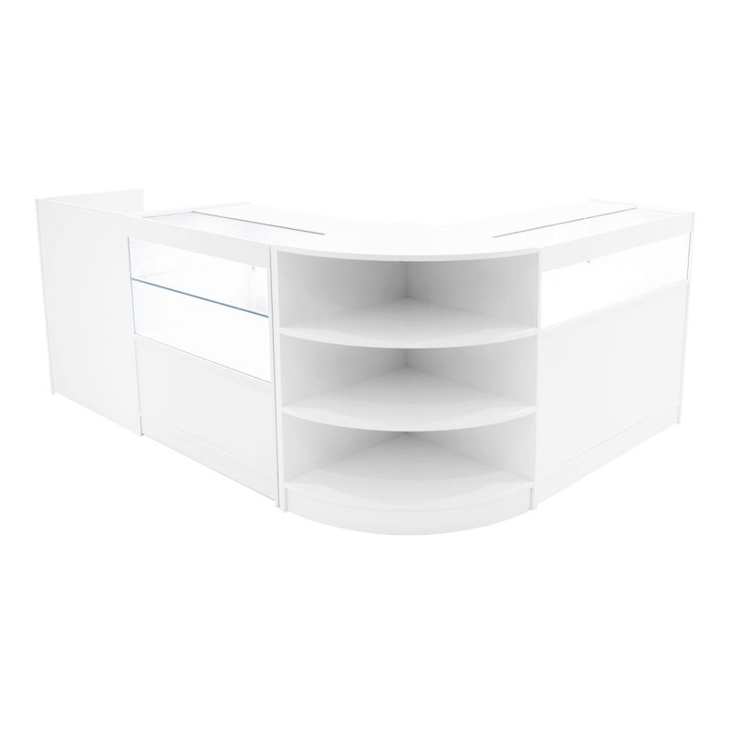 Europa LED Shop Counter Set B900, C900, TB60 & LM60 - White