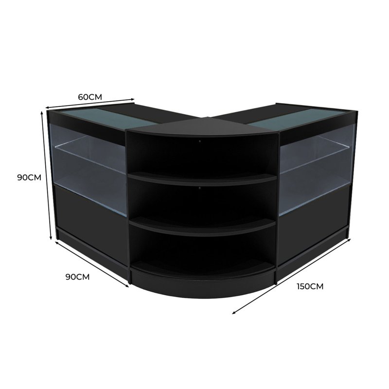 Andromeda LED Shop Counter Set LM60 & 2 x C900 - Black