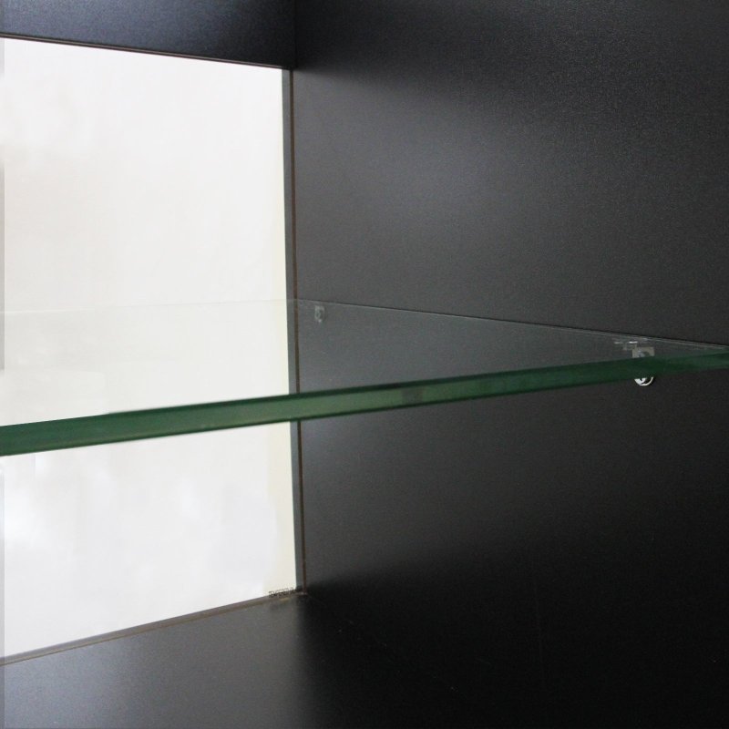 MonsterShop Emperor Retail Display Shop Counter Unit & Glass Showcase Cabinet Units Black/White