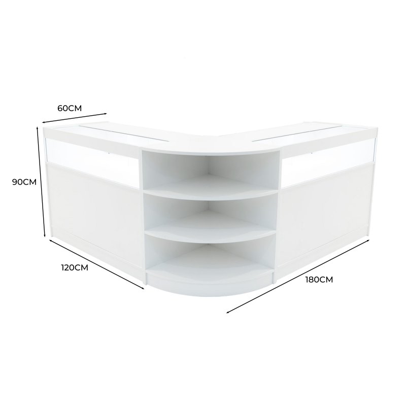 Theseus LED Shop Counter Set LM60 & 2 x B1200 - White