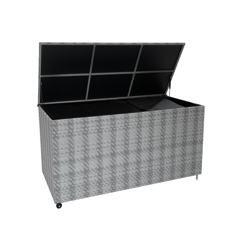 Rattan Cushion Storage Box 700L - Grey