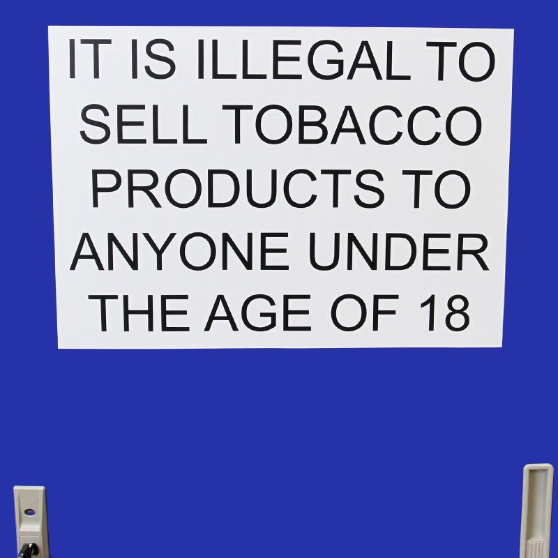 Cigarette Tobacco Display Cabinet, Cigarette Shelf Storage Gantry With Sliding Doors