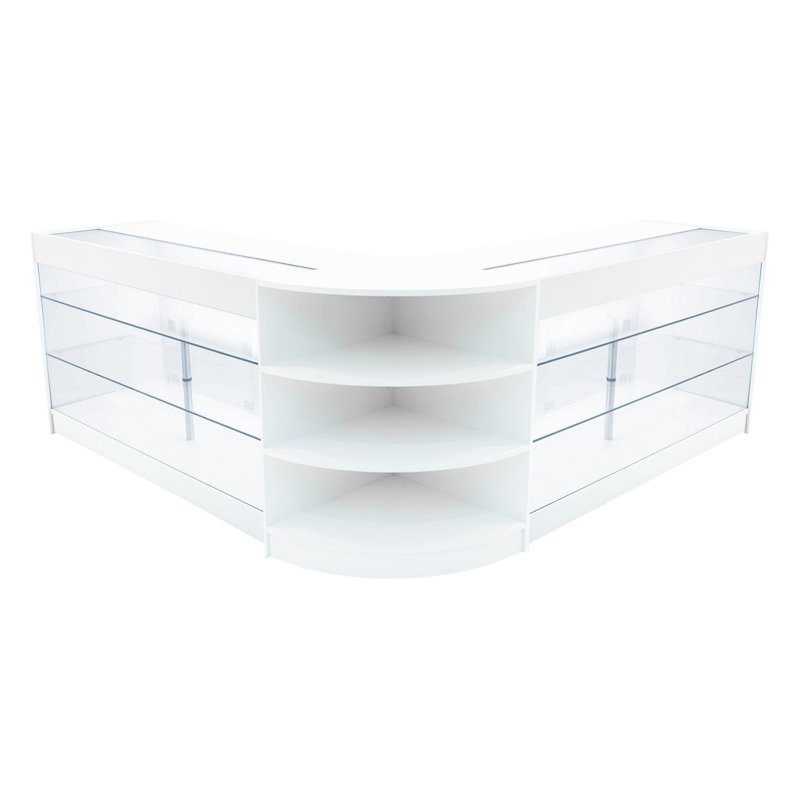 Apollo LED Shop Counter Set LM60 & 2 x K1500 - White