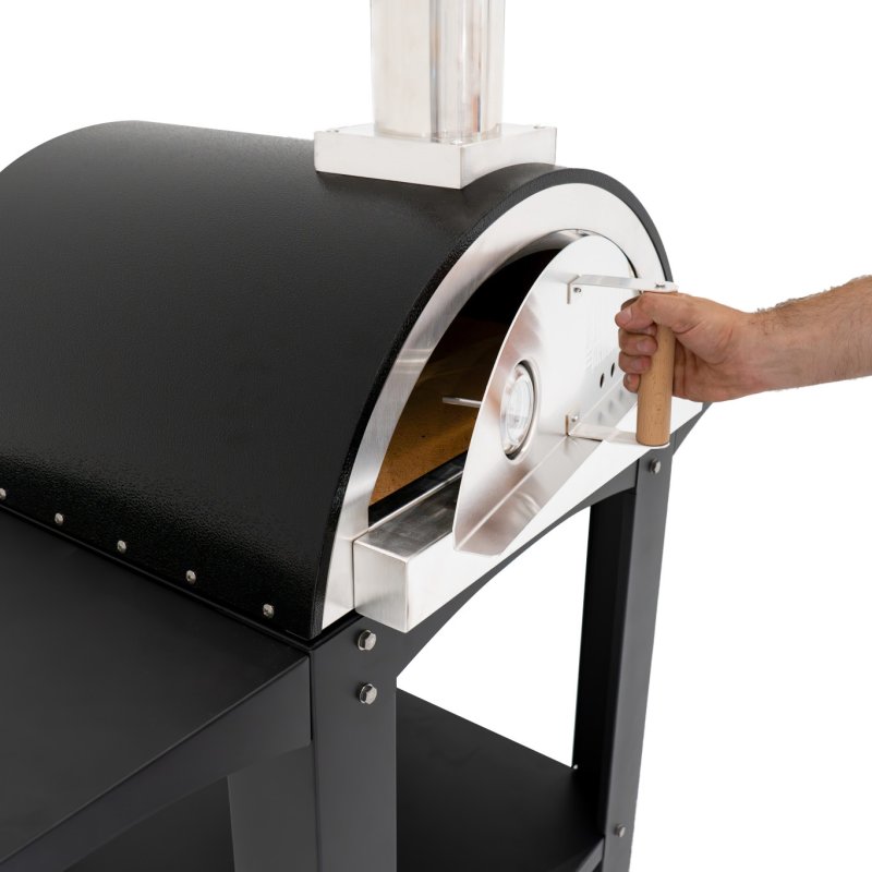Extra Large Freestanding Wood-Fired Pizza Oven with Prep Stations, Peel, Stone, and Rain Cover, BBQ Grill Pizza Flavoured Wood Chips Applewood 1.4kg & Oak Wood Chips 1.4kg Bundle