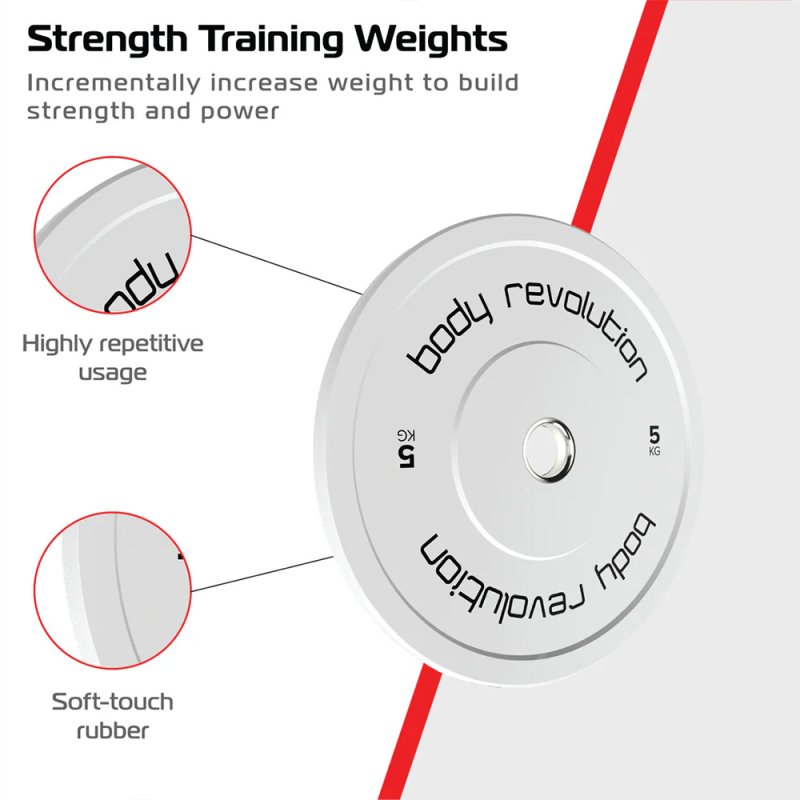 Body Revolution Olympic Bumper Plates 15kg Pair