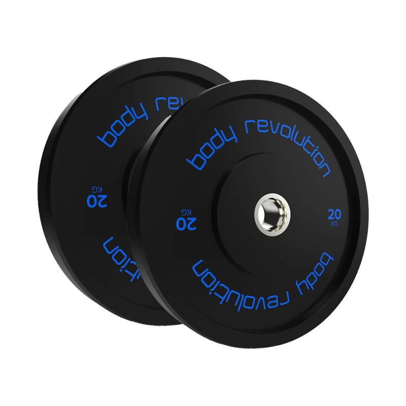Body Revolution Olympic Bumper Plates (Black) 20kg Pair