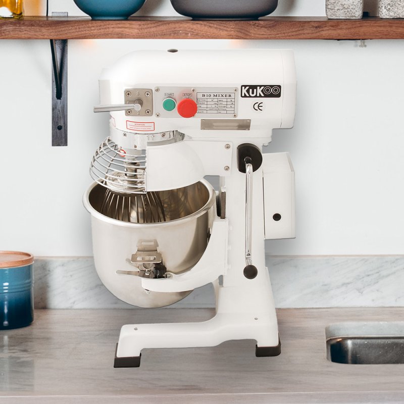 KuKoo Commercial 10 Litre Planetary Food Mixer, Bakery Equipment For Dough, Cake & Bread Making