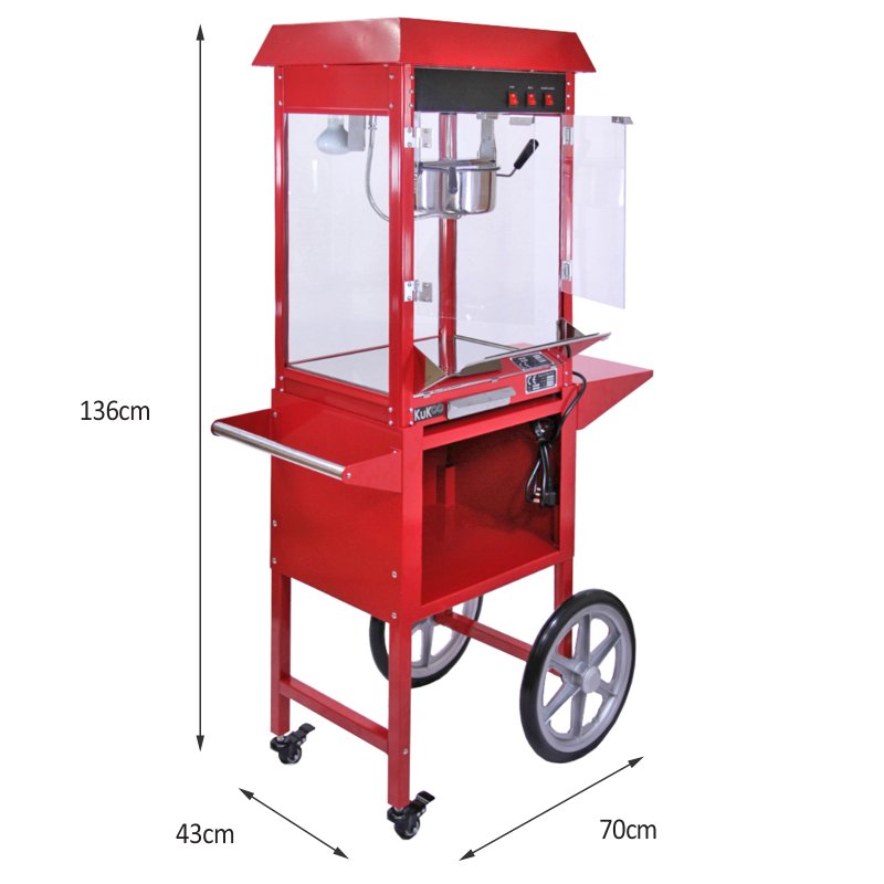 Popcorn Machine / Maker and Cotton Candy / Candy Floss Machine with Carts