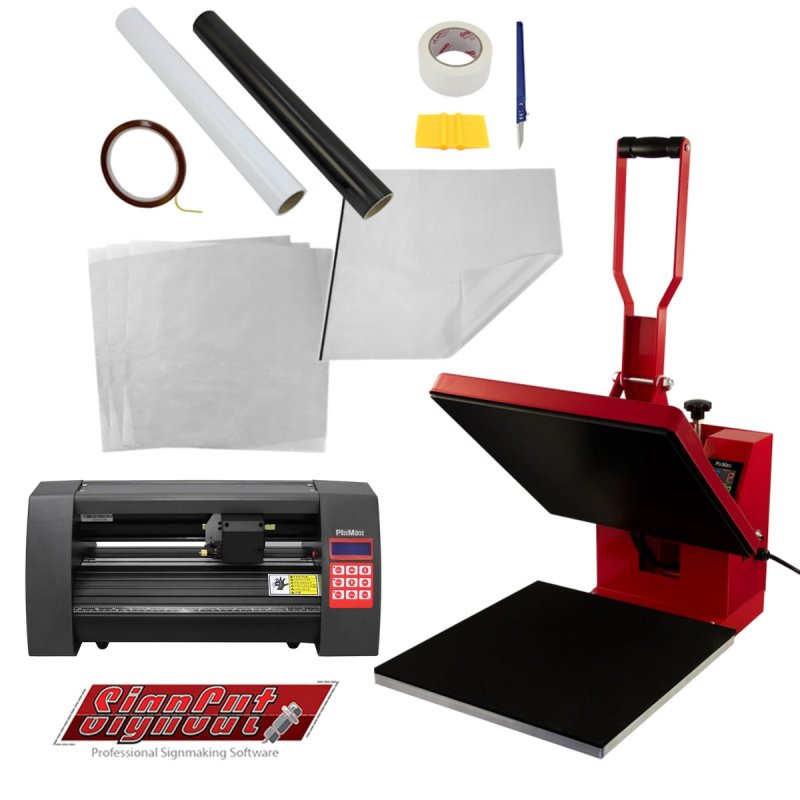 Clam Heat Press 38 x 38cm Sublimation Machine Vinyl Cutter Plotter 360mm 14