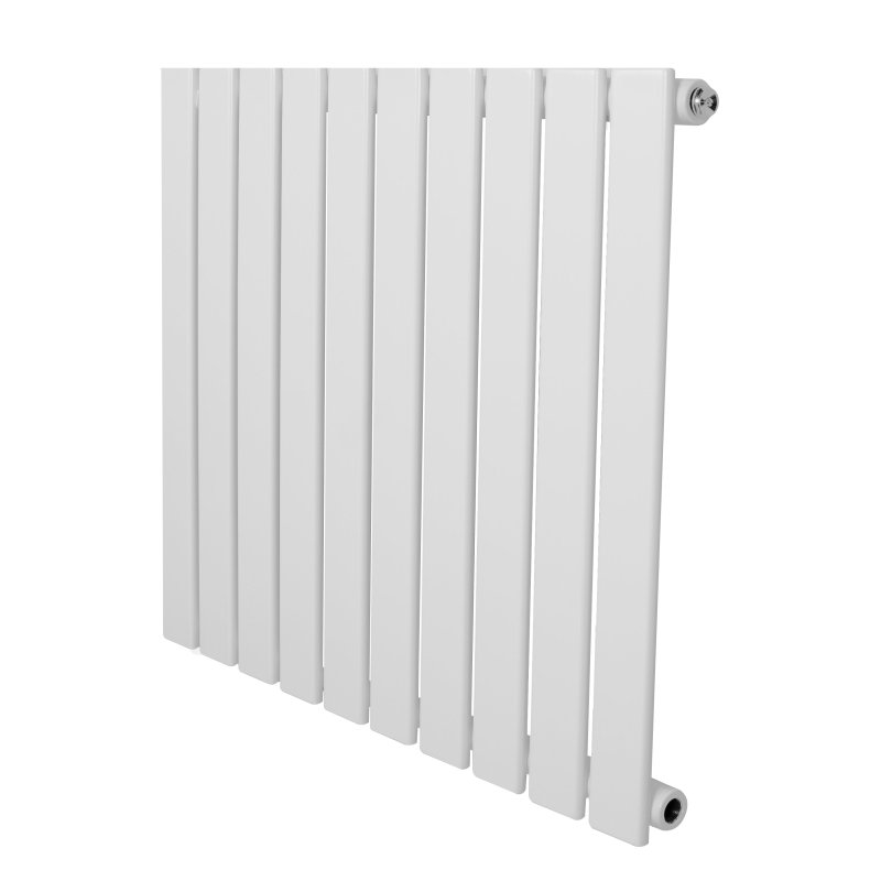 Flat Single Column Radiator - 600 x 700mm - White