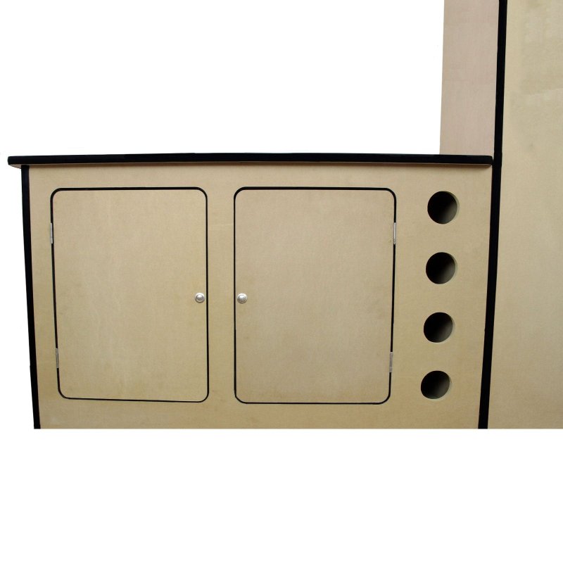 VW T4 Transporter Motorhome Camper Van Kitchen Unit Pod, 18mm MDF & Built In Wine Rack