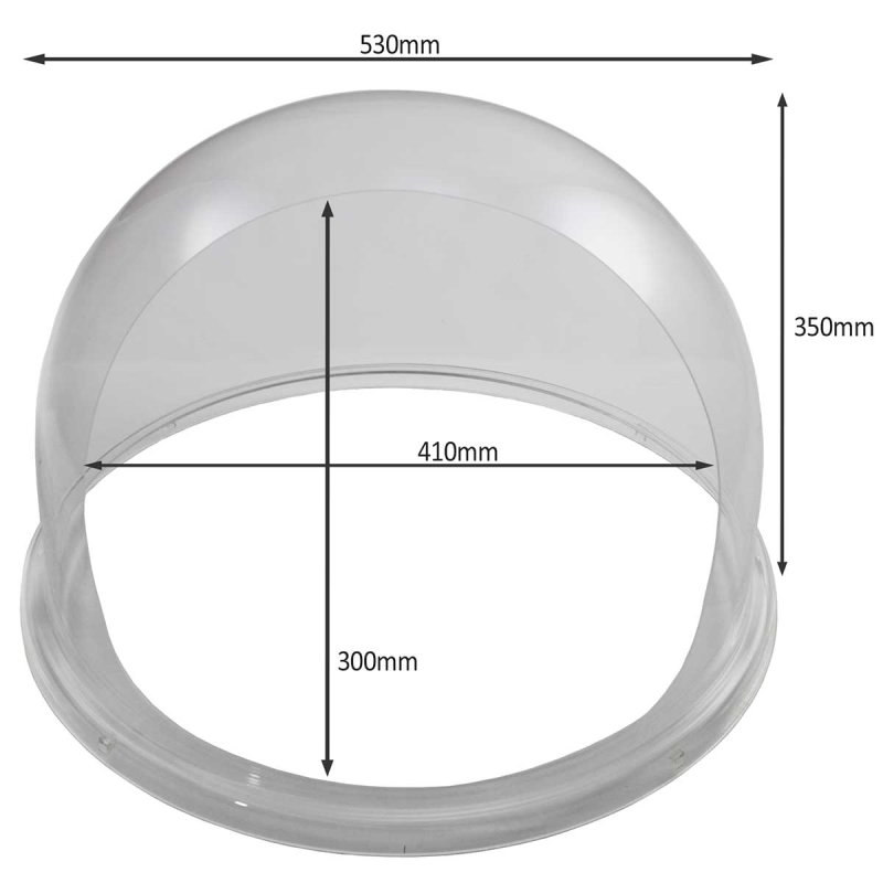 KuKoo Acrylic Dome for Candy Floss Machines, Transparent, 53.5cm x 37cm x 53.5cm