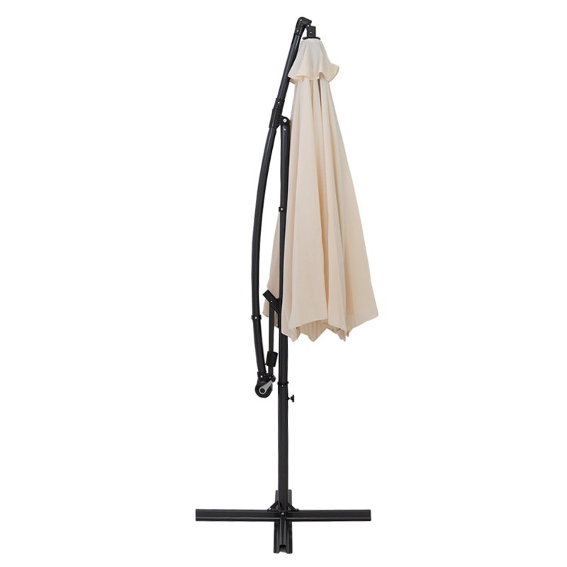 Hanging 2 Seater Egg Chair + Cream Cantilever Parasol 3m