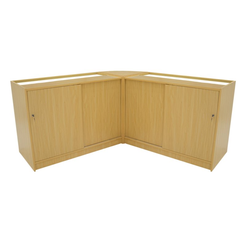 Harmonia LED Shop Counter Set B1200, C1200 & LM60 - Maple