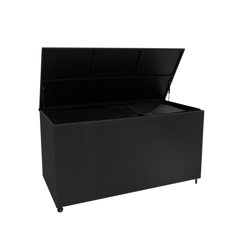 Rattan Cushion Storage Box 700L - Black