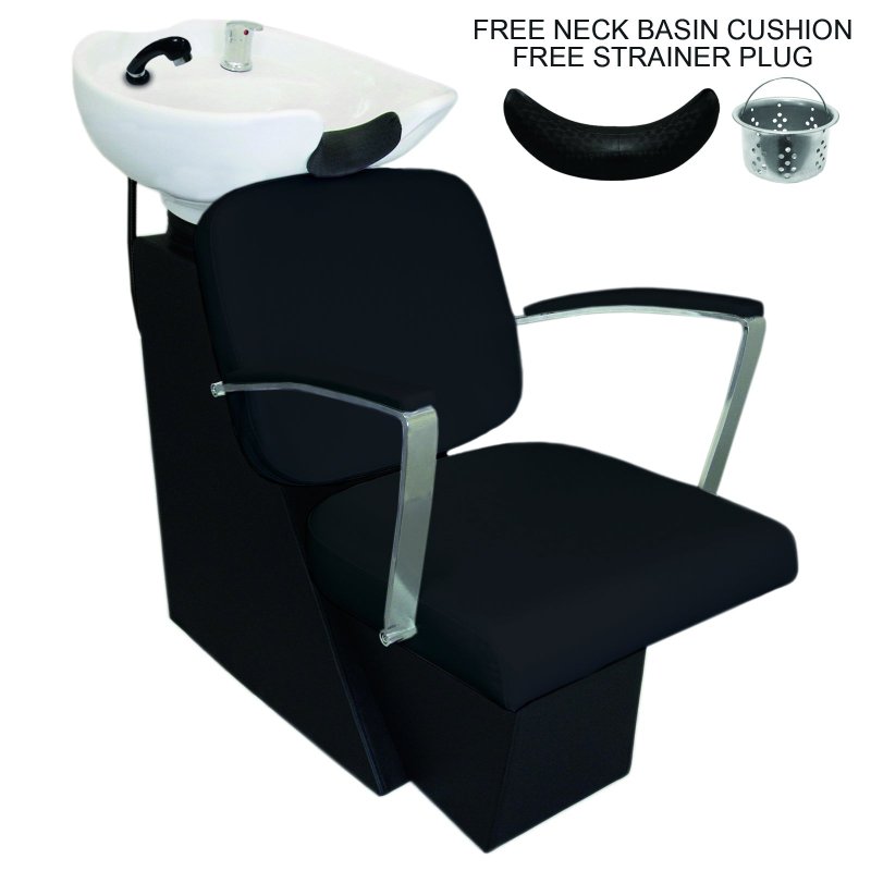 Backwash Salon Chair Hairdressing Unit Barber Tilting Sink Shampoo Back Hair Washing Hairdresser Wash Black